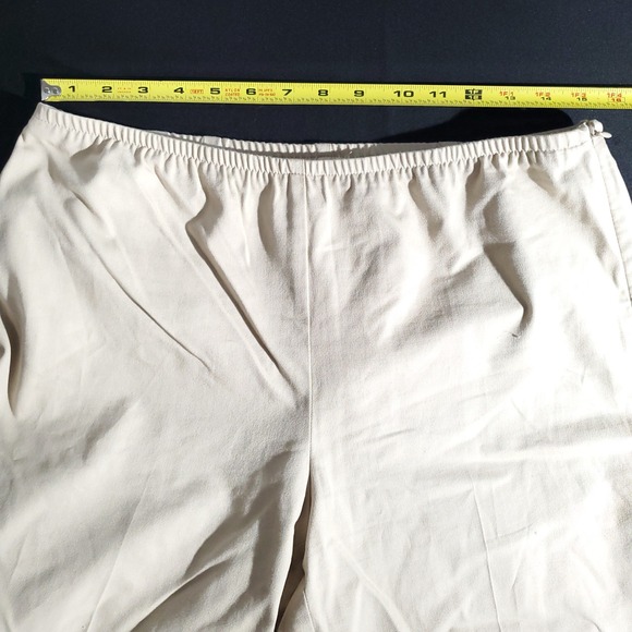 EILEEN FISHER Women Beige Organic Cotton Blend Stretch Cropped Pants 4/M - Picture 10 of 11